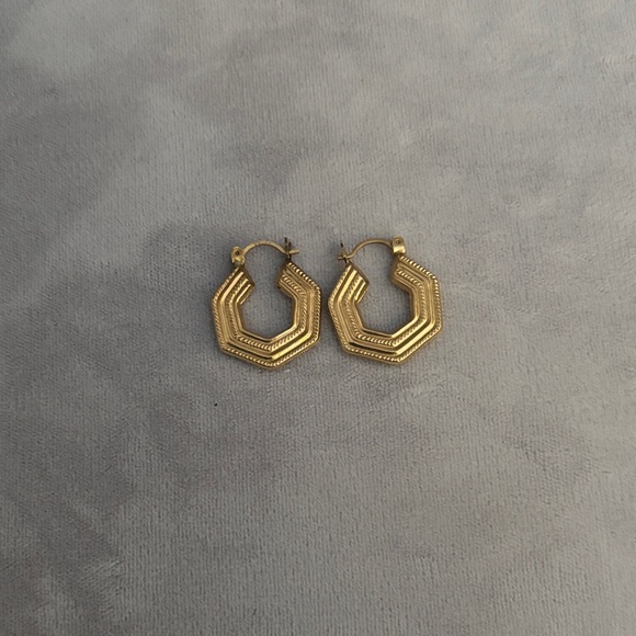 Geometric Gold Hoop Earrings